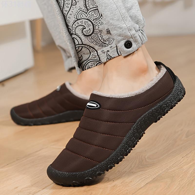 Water Repellent Slippers, Cozy Anti-skid House Slippers for Men and Women, Slip-on Indoor Winter Shoes Footwear Walking Shoes