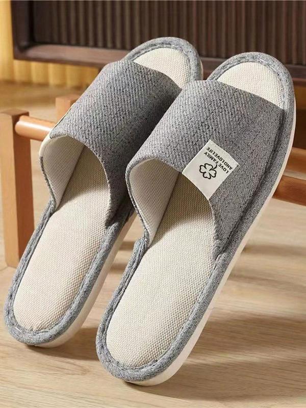 Men's Minimalist Breathable House Slide Slippers, Soft Comfy Lightweight Slippers, Open Toe Non-slip Slides Slippers, Summer 2024 New Trendy Home Slippers