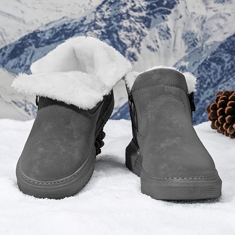 Trendy Men's Warm Snow Boots, Lightweight Non-Slip Outdoor Essential, Casual Fashion Design, Soft Velvet Inner Cushion, New Choice for Cold Winter