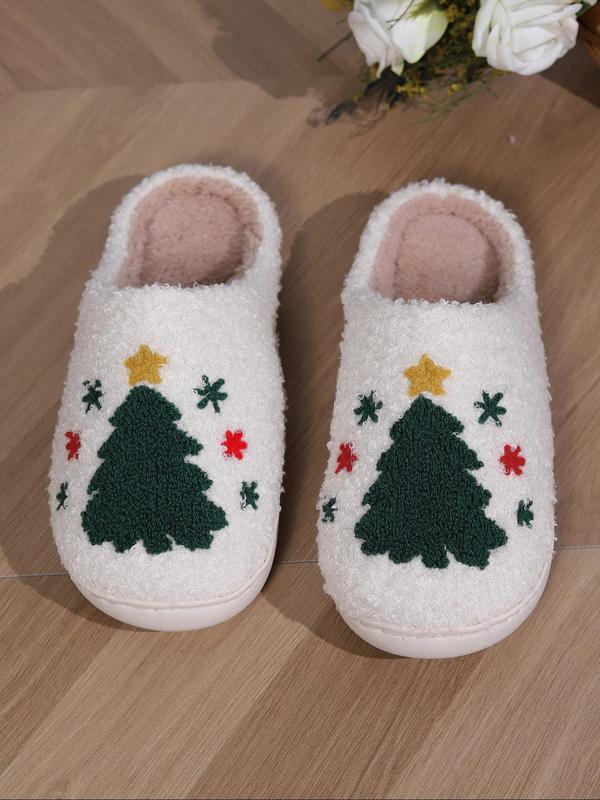 Women's Cute Bowknot Design Plush Slippers, Casual Soft Comfortable Home Slippers, Warm Slippers for Indoor & Outdoor Use for Fall & Winter