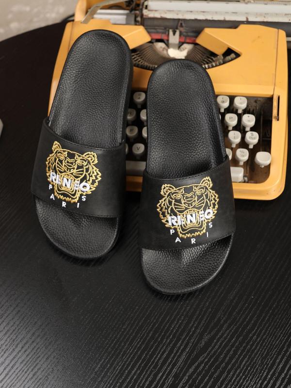 Men's Fashionable Tiger Head Embroidery Slippers, Casual Comfortable Home Slippers, Soft Non-slip Slippers for Indoor & Outdoor Wear