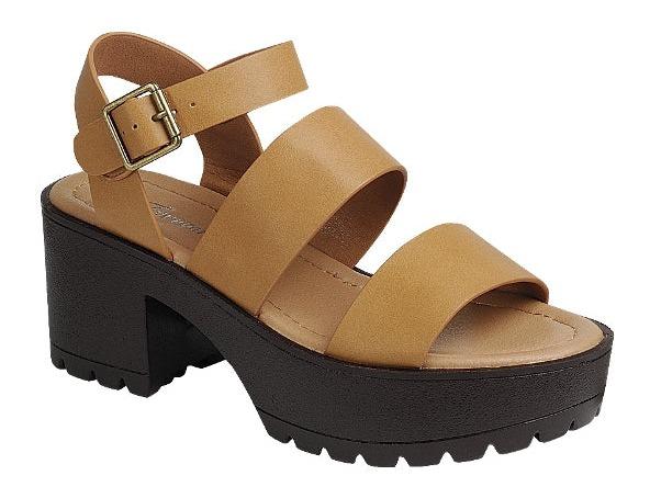 Women's Platform Open Toe Ankle Strap Lug Sole Block Heel Sandals Kira-25 Footwear Shoe