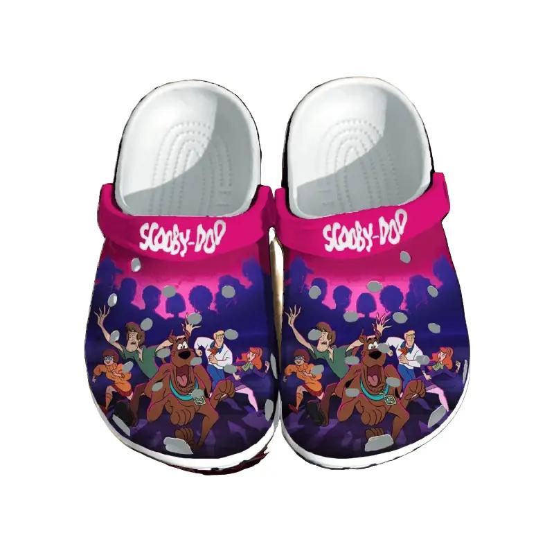 Purple FootwearMerch Scooby-Doo Clog Shoes, Comfortable Cartoon Clogs, Fun Character Footwear, Stylish and Cozy Shoes, Halloween-Ready Slippers Halloween Movie Gifts ,Trending Clogs, Best Gift Idea