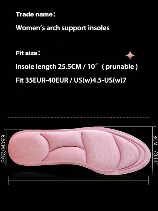 Casual Breathable Mesh Shoes Insoles, Solid Simple Soft Foot Cushion for Running Sports, Breathable Comfortable Shoes Insert for Women & Girls