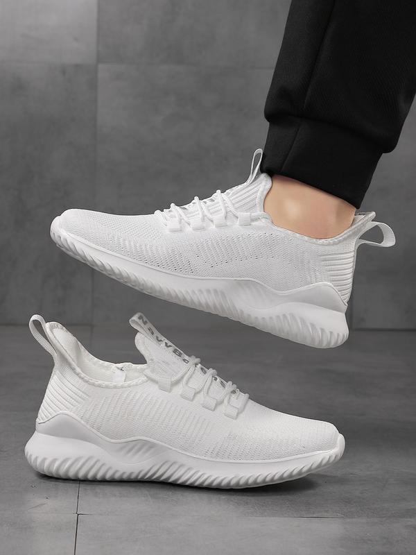 Men's Sporty Lace Up Low Top Sneakers, Casual Comfortable Breathable Running Shoes, Trendy All-match Sneakers for Daily Wear