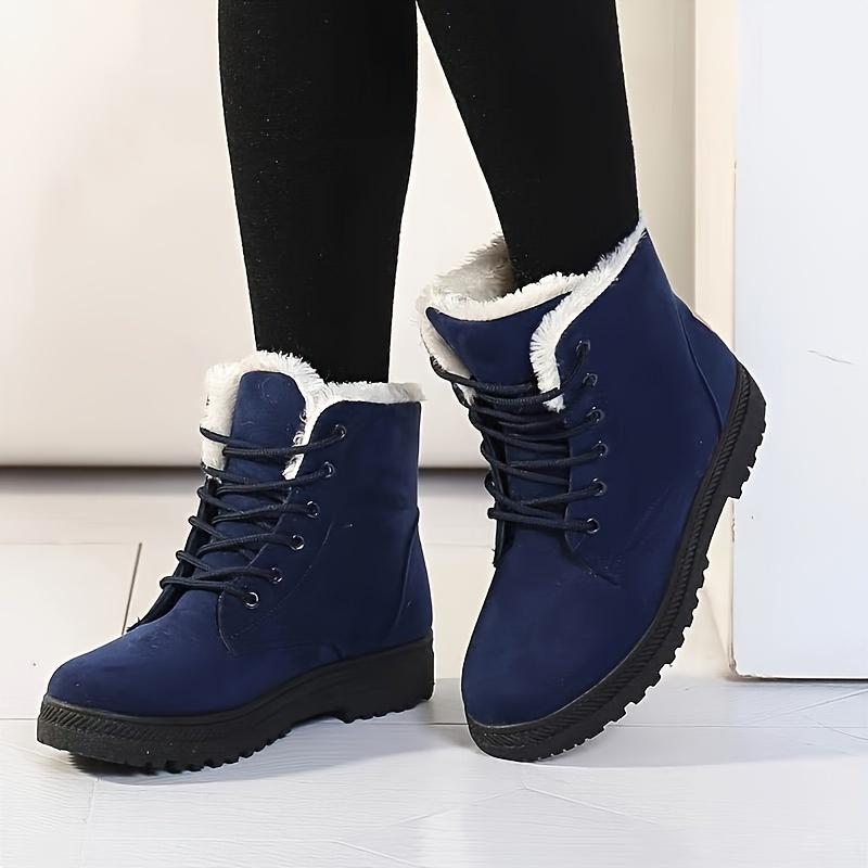 Winter Chic Ankle Snow Boots for Women - Ultra Warm Fur Lined, Breathable Fabric Insole, Durable Water Resistant Outdoor Footwear for Cold Weather