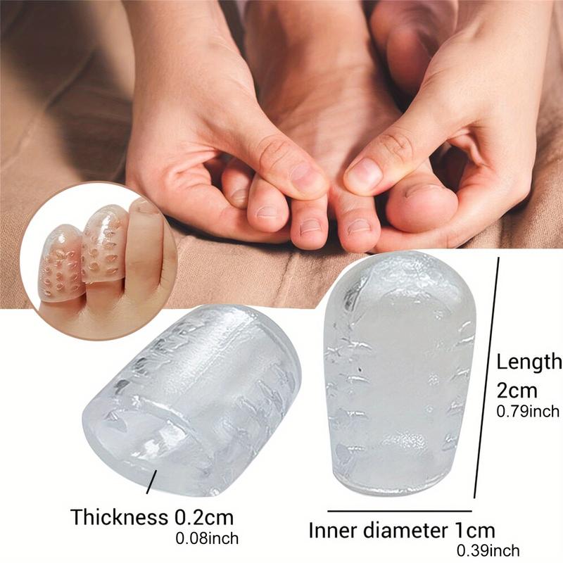 10pcs Clear Toe Protectors, Protect Toes From Rubbing, Ingrown Toenails, Corns, Blisters, Hammer Toes, And Other Toe Problems, Soft And Comfortable Toe Sleeves