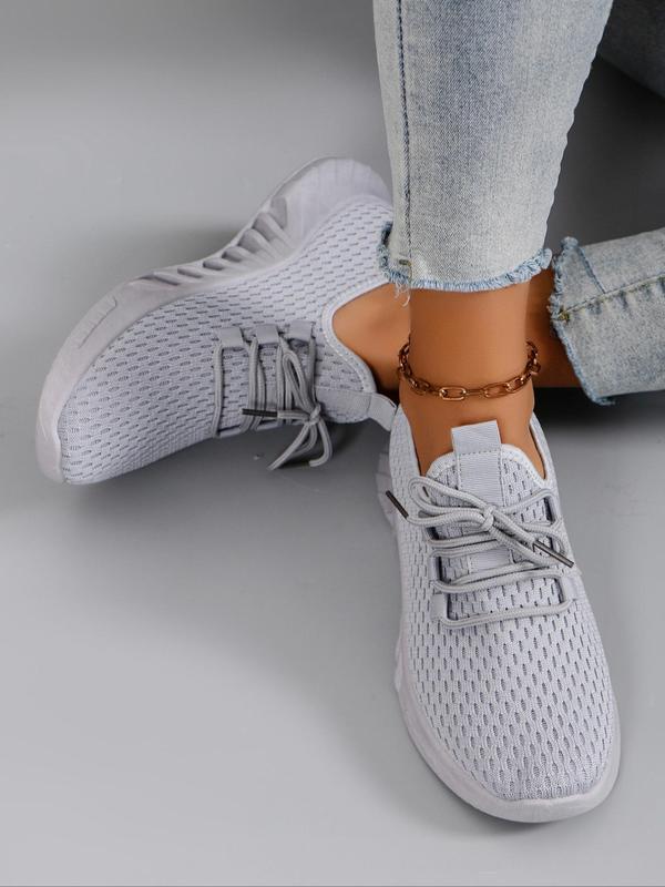 Women's Fashionable Lace Up Low Top Sneakers, Casual Comfortable Breathable Sports Shoes, Female All-match Round Toe Shoes for Daily Wear, Fall Outfits, Fall Freshness 2024 Fall Shoes Fall Outfits Walking Shoes