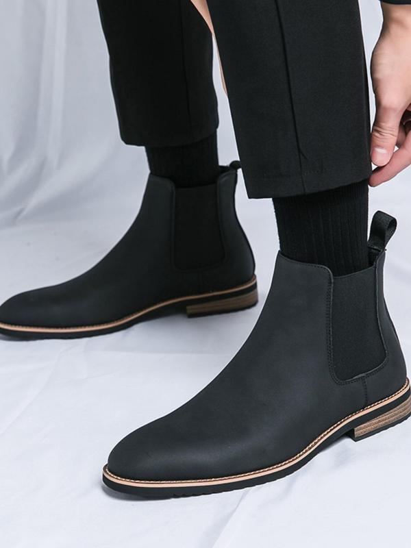 Men's Business Chelsea Boots, Casual Comfortable Ankle Fashion Boots for Daily Wear, Male All-match Shoes for Fall & Winter