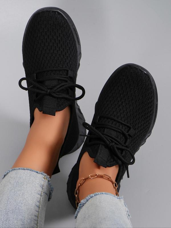 Women's Fashionable Lace Up Low Top Sneakers, Casual Comfortable Breathable Sports Shoes, Female All-match Round Toe Shoes for Daily Wear, Fall Outfits, Fall Freshness 2024 Fall Shoes Fall Outfits Walking Shoes