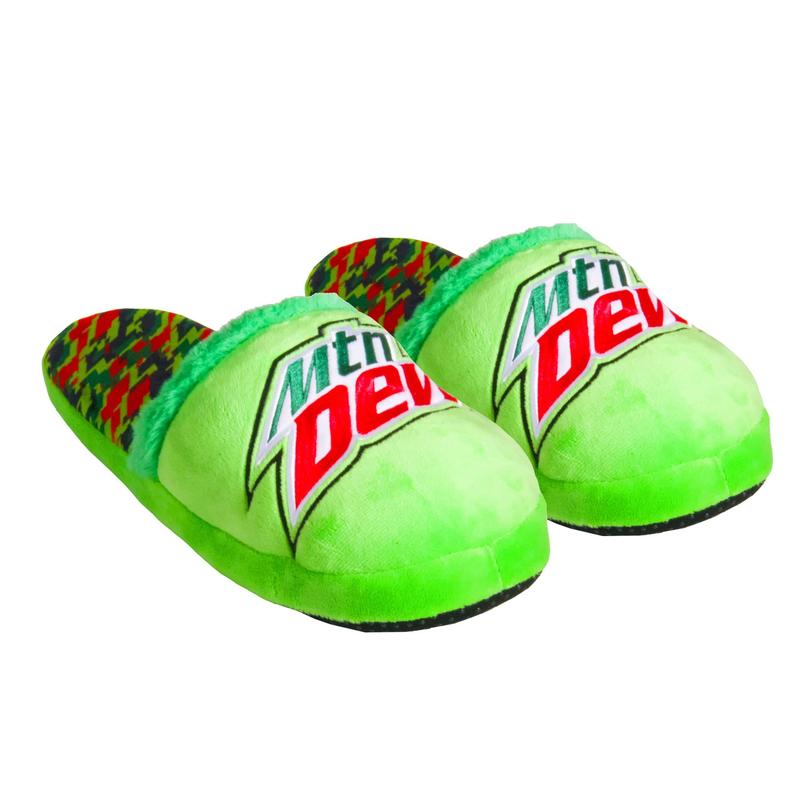 Mountain Dew Camo Fuzzy Slip-On Slippers