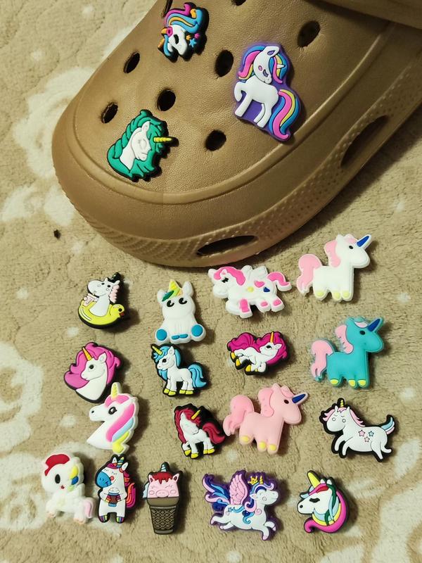 Cute Cartoon Animal Design Shoe Decoration, Shoe Decoration Anime Croc Charms for Sandals Decoration, Cartoon Cute Charms for Colorful Pony Party Gifts