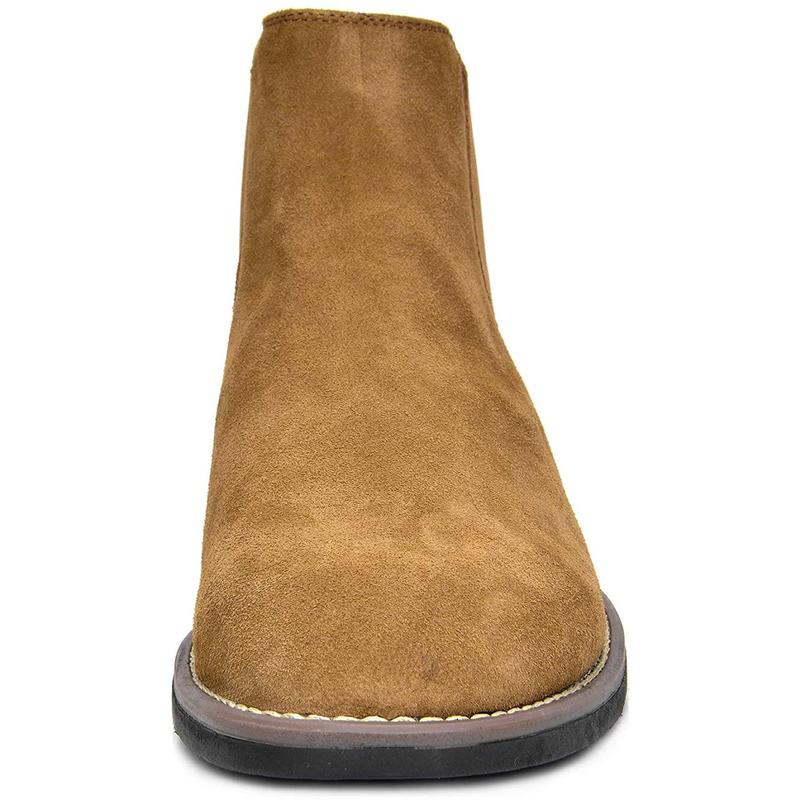 Bruno Marc Men's Timeless Suede Leather Chelsea Boots