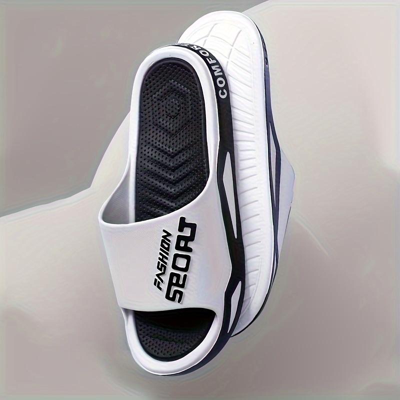 2025 Hot [Two F] Fashion Men's One-Piece Thick Sole Can Be Worn outside, Summer Sandals, Bathroom Non-Slip Sandals, PVC Oversized Slippers