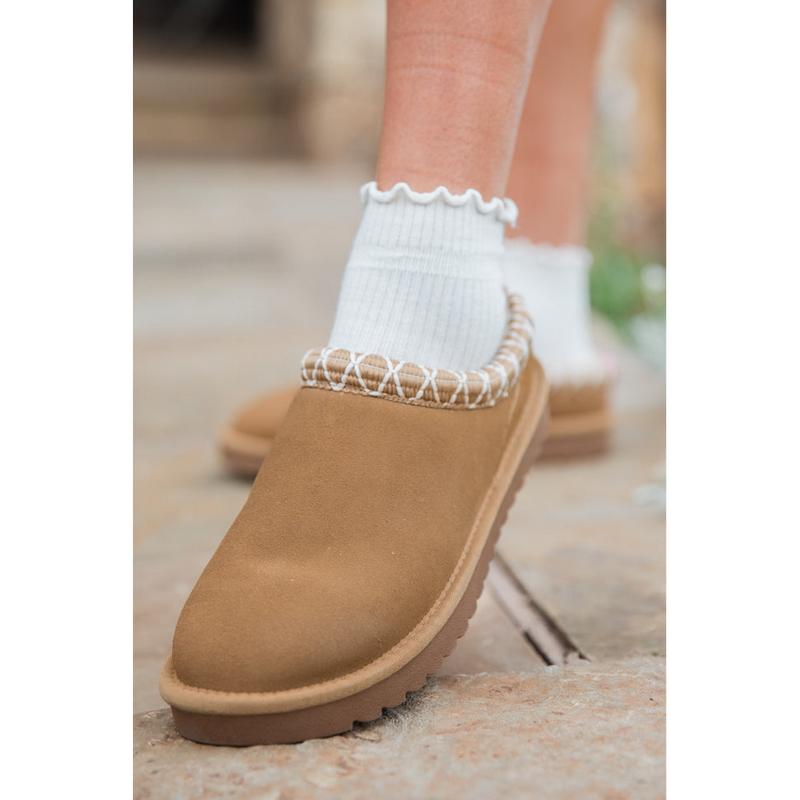 Sydney Chestnut Short Slip-On Bootie