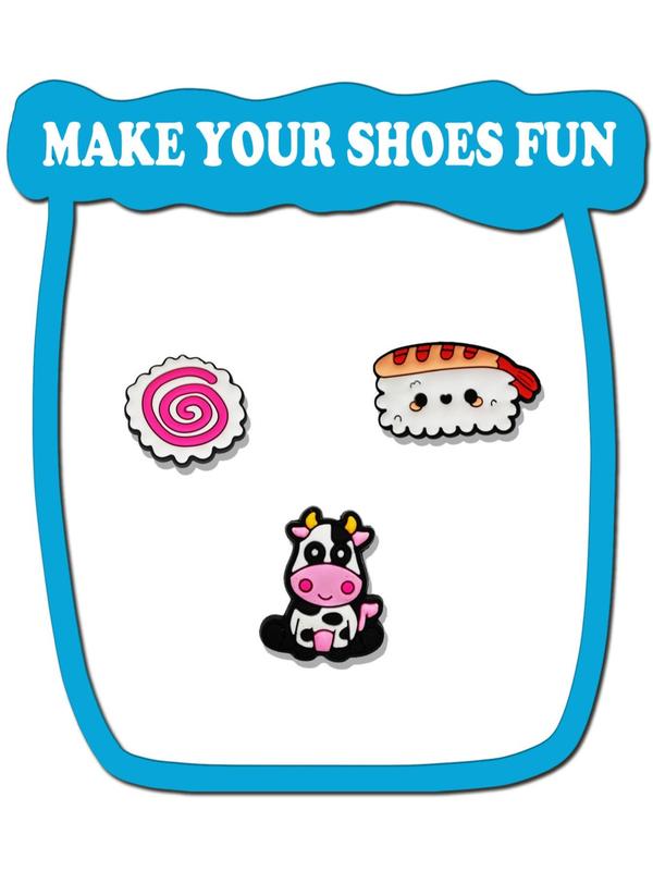 Random Cartoon Design Shoe Charms, Cute Shoe Decoration for Clogs Sandals, Fashionable Shoes Decorations for Women & Men