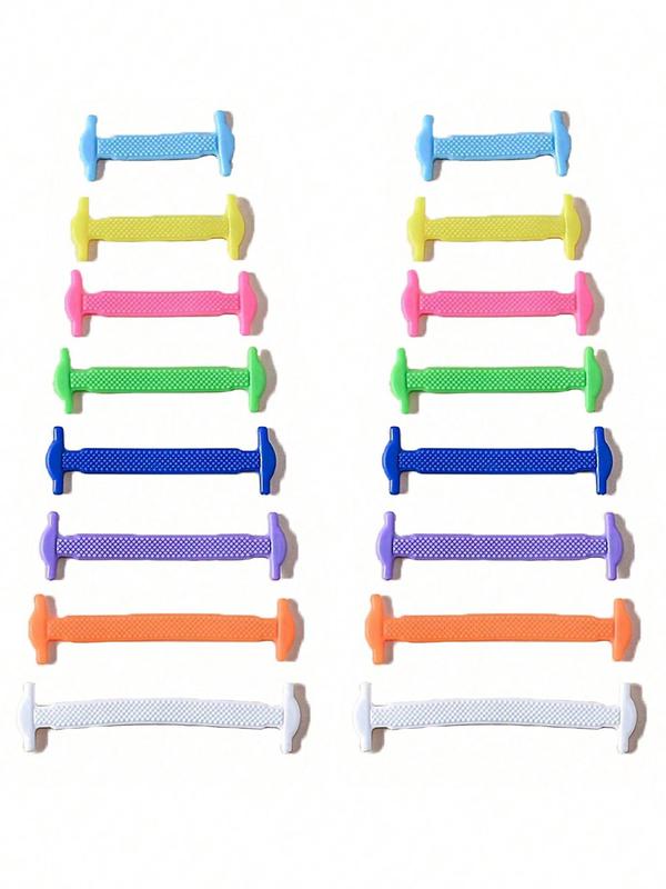 Lgbt Rainbow Color Silicone Shoelaces, Cute Colorful Elastic Shoelaces, No Tie Shoelaces, Lazy Shoelaces, Diy Shoes Accessories for Women & Men