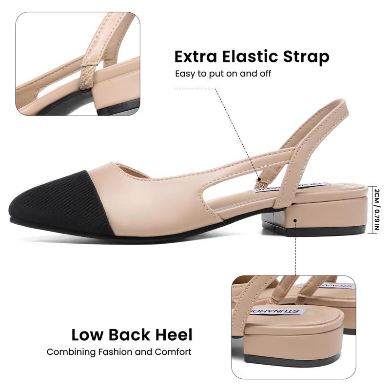 Women's Fashion Slingback Heel Flat Sandals Summer Casual Shoes Round Toe Casual Shoes Suitable Vacation and other occasions wear sanuk Walking Shoes Girl Footwear Classic Rubber Tactical Rubber Tactical Elegant Comfort