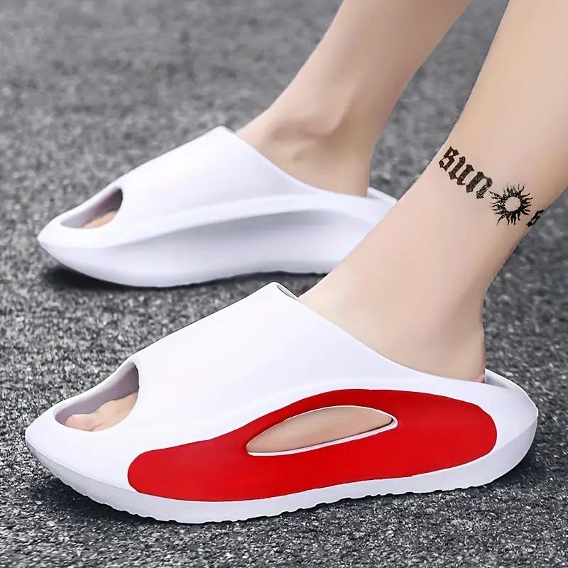 1 Pair Men's Summer 2024 ColorblockHollow out Design Slippers, CasualOutdoor Beach Sandals for Daily WearHouse Shoes indoor and Outdoor