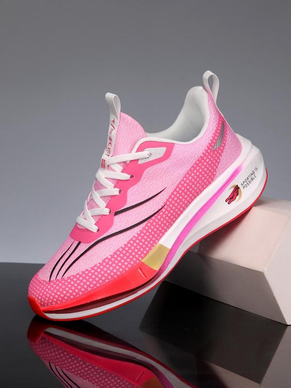 Women's Colorblock Lace Up Running Shoes, Casual Breathable Comfortable Sports Shoes, Female All-match Round Toe Shoes for Daily Wear