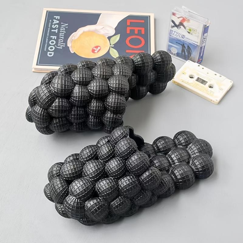 Men's Massage Bubble Slides With Charms, Trendy Cushioned Funny Non-slip Spa Slippers, Golf Ball Slides, Cloud Slippers