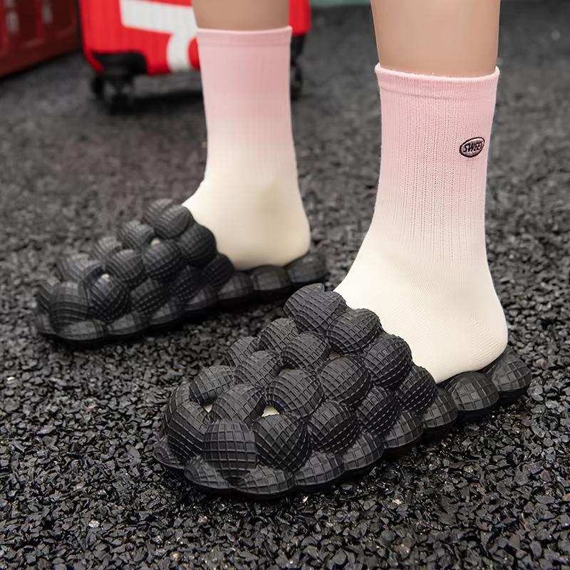 Men's Massage Bubble Slides With Charms, Trendy Cushioned Funny Non-slip Spa Slippers, Golf Ball Slides, Cloud Slippers