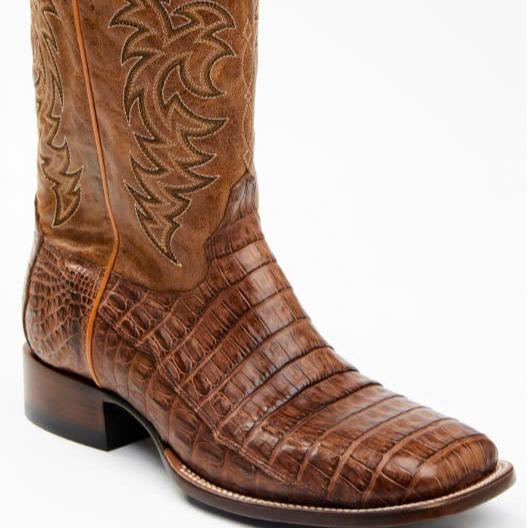 Cody James Men's Nuez Exotic Caiman Skin Western Boots - Broad Square Toe