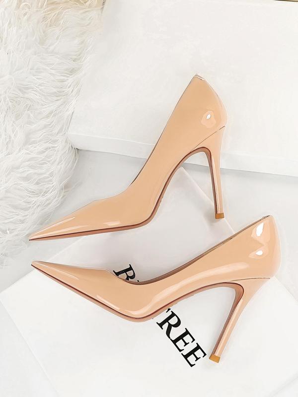 Women's Fashionable Solid Color Stiletto Heels, Elegant Pointed Toe High Heels for Party, Daily Clothing Decor for Women & Girls