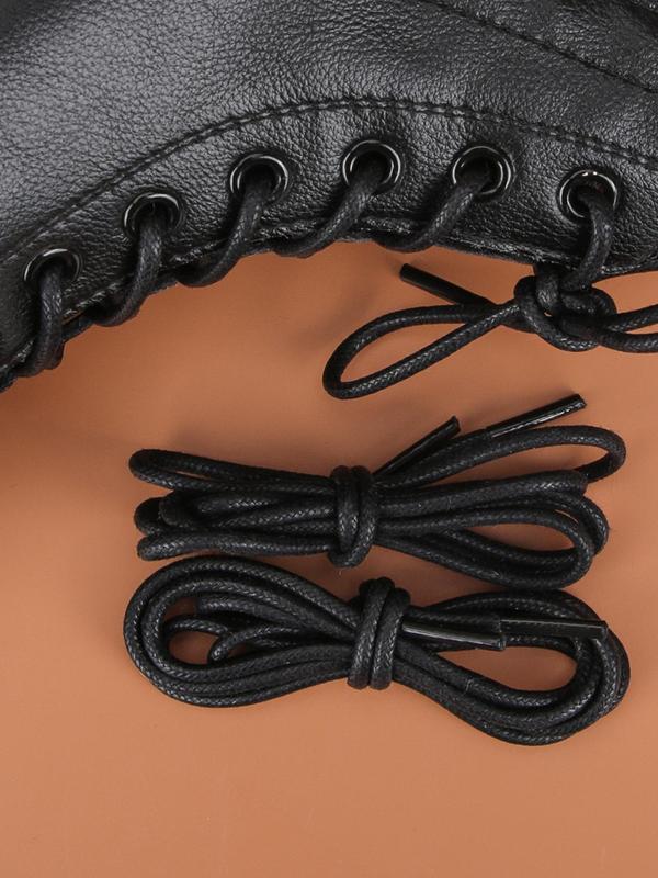 1 Pair Round Waxed Shoelaces, Casual Simple Shoelace for Sneakers and Boots, All-match Shoes Accessories for Women & Men, Coarse-grained Shoelaces for Daily Use